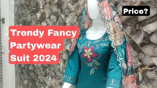 Latest Pakistani party wear dress for girls and women in organza fabric 2024 [upl. by Dagny]