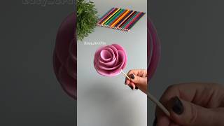 How to make a rose from foam sheet diy artandcraft craft easycarft diycrafts origami shorts [upl. by Klingel]