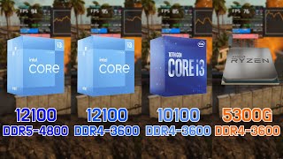 INTEL i312100 vs i310100 vs RYZEN 3 5300G with RTX 3060 7 Games  FHD  1080p [upl. by Razal]