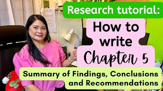 How to write Chapter 5  Summary of Findings Conclusions and Recommendations [upl. by Analaj]