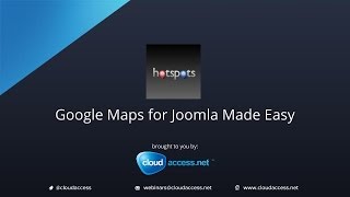 Hotspots Google Maps for Joomla Made Easy [upl. by Aidnis]