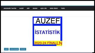 Auzef İstatistik 2024 Final Soruları  Çocuk Gelişimi [upl. by Michaeline]