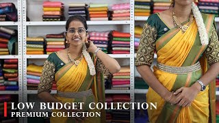 💕✨Low budget saree collection 💕✨ borderless sarees  saree elampillai [upl. by Yajeet]