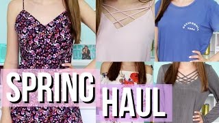 Spring Try On Haul 2017  PacSun Express American Eagle Liv and Jess amp more [upl. by Artied419]