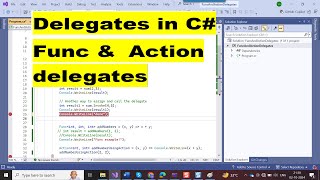 C Delegates Simplified Func and Action with Examples [upl. by Aibat879]