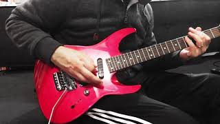 Charvel quotCharvettequot Model 170 not 270 Fusion in Rare Dark Fuschia 1990ish thru HX Stomp [upl. by Ardnosac]