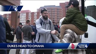 Duquesne crowd sends off mens basketball team to NCAA Tournament [upl. by Autumn]