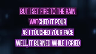 Set Fire To The Rain Karaoke  Adele [upl. by Itoyj]