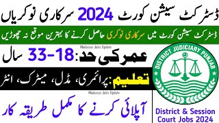 District and Session Court New Jobs 2024  Today Jobs in Pakistan  Government Jobs in Pakistan 2024 [upl. by Imrots2]