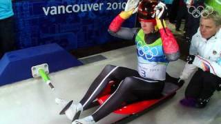 Felix Loch GER Wins Mens Luge Gold  Vancouver 2010 Winter Olympics [upl. by Ycaj]