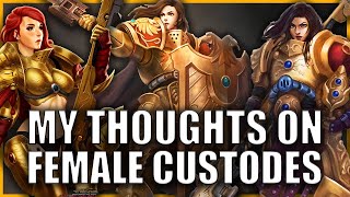 Female Custodes are now 100 Canon  What does this mean for Warhammer 40k [upl. by Aryhs548]