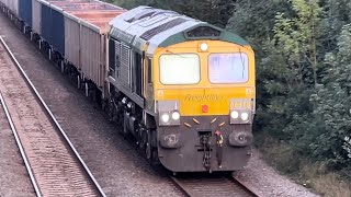 Freightliners At Bonemill Lane Bridge Newbury 09092024 [upl. by Atrahc]