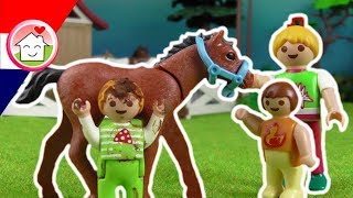 Playmobil filmpje Nederlands Het toernooi op de paardenboerderij  Familie Huizer [upl. by Arykahs]