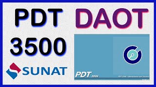 PDT SUNAT  PDT 3500  Operaciones con Terceros DAOT [upl. by Emmuela277]