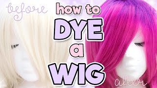 HOW TO DYE A SYNTHETIC WIG  Alexas Wig Series 7 [upl. by Neville]