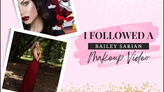 I followed a BAILEY SARIAN makeup video  Darlene Flynn  Kellie Vlogs [upl. by Nowell935]