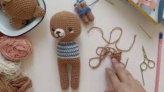 Curso básico amigurumi Pica Pau 15 Juan Osito [upl. by Llennor]