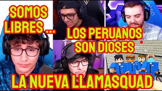 LA NUEVA LLAMASQUAD CON IBAI CANTAN EL HIMNO NACIONAL XD [upl. by Enair]