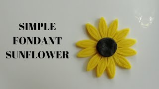 How to make a simple fondant sunflower [upl. by Kayle445]