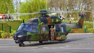 NH90 LANDING amp TAKEOFF FROM A PARKING [upl. by Livy]