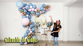 Como hacer una Guirnalda de Globos sin Estructura  Arco de globos Organico [upl. by Pendergast]