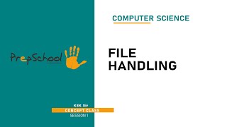 DAY 14  COMPUTER SCIENCE  CBSE XII  FILE HANDLING  L1 [upl. by Eimak]