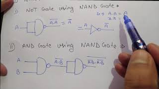 Explain NAND as universal gate in Hindi  Digital electronics [upl. by Aicirtal]