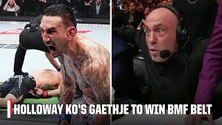 Max Holloway knocks out Justin Gaethje in the final second at UFC 300  ESPN MMA [upl. by Haliled307]