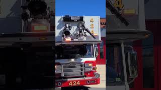 Fairfax County Fire amp Rescue Department Tower 424 Responding Shorts fcfrd [upl. by Annairdna]