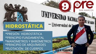 SOLUCIONARIO DE LA SEMANA 09 HIDROSTÁTICA Centro Preuniversitario UNMSM [upl. by Lucrece]