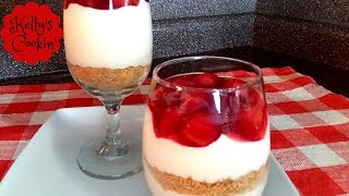 💕Cherry Cheesecake In A Glass RecipeCute And Delicious💕 [upl. by Renelle]