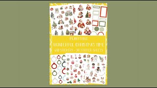 WONDERFUL CHRISTMAS TIME STICKER BOOK  Flip through  Planything [upl. by Eziechiele]