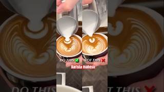 How to make perfect latte artwinggletulipwing tuliplatteartlattedesign shortsvairalvideolatte [upl. by Ieppet9]