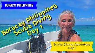 Scuba Diving on Boracay Philippines  White Sand Beach  Aqualife Divers  Day 1 [upl. by Benzel435]