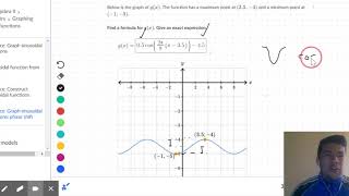 Graph sinusoidal functions phase shift practice  Khan Academy [upl. by Ellener]