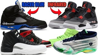 AIR JORDAN 5 RACER BLUE JORDAN 4 INFRARED JORDAN 12 PLAYOFFS ALEALI MAY JORDAN 14 LOW AND MORE [upl. by Raynold218]