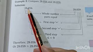 compare decimal number decimal number comparison like decimal unlike decimal comparedecimals [upl. by Htebi]