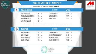 Mackay Cricket Association  Dixon Homes T20 1st Div Shootout  Round 10  Walkerston v Magpies [upl. by Itak]