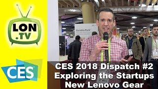 CES 2018 Dispatch 2  Lenovos Mirage Qualcomm Windows Laptop and Startups [upl. by Layor]