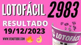 🍀 Resultado Lotofácil 2983 [upl. by Felten371]