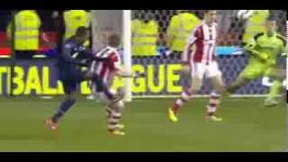 Patrice Evra goal vs Stoke 181213 Manchester United 2  0 Stoke [upl. by Anerbas120]