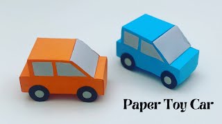 How To Make Easy Paper Toy CAR For Kids  Nursery Craft Ideas  Paper Craft Easy  KIDS crafts  CAR [upl. by Salina35]