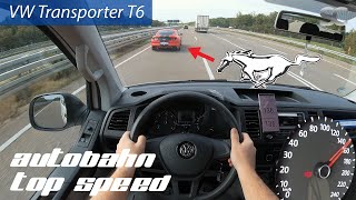 VW Transporter T6 2019  Autobahn Top Speed  Acceleration  Test Drive POV [upl. by Noffihc]