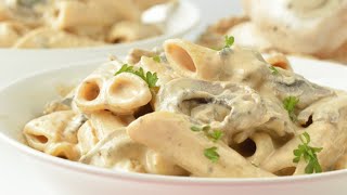 Vegan Creamy Mushroom Pasta with Cashew Cream  Healthy Vegan Dinner [upl. by Machos780]