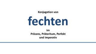 FECHTEN  Konjugation deutscher VerbenConjugation of German verbs [upl. by Aivitnahs]