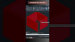 Extrude Command  AutoCAD 3D shorts autocad architecture civilengineering tutorial [upl. by Daberath]