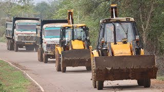 JCB 3dx Backhoe Fully Loading Mud in Tata 2518 Ex Truck and Tata Truck [upl. by Atiuqrehs]