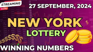 New York Midday Lottery Results For  27 Sep 2024  Numbers  Win 4  Take 5  NY Lotto  Powerball [upl. by Anez]