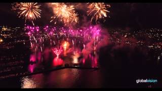 Fêtes de Genève 2015  Grand Feu dArtifice filmé par un drone [upl. by Aubert360]