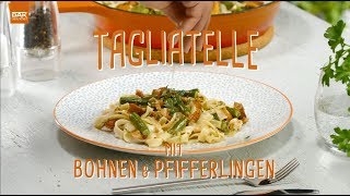 Tagliatelle mit Pfifferlingen  Die einfachsten Rezepte der Welt [upl. by Nerac]